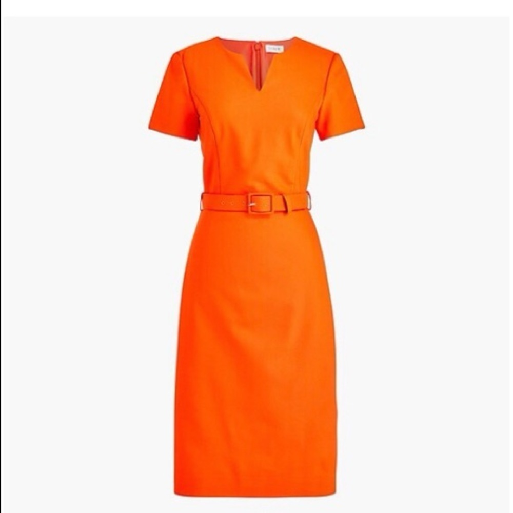 J CREW BELTED SHEATH DRESS - LIKE NEW!